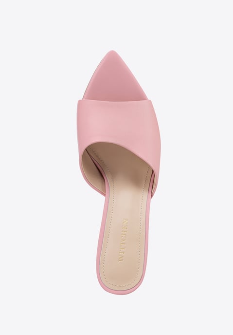 Wittchen Damen-Pantoletten aus rosa Leder mit Absatz - Image 5