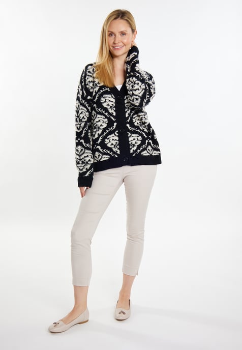 usha Strickcardigan Damen schwarz/creme - Image 2