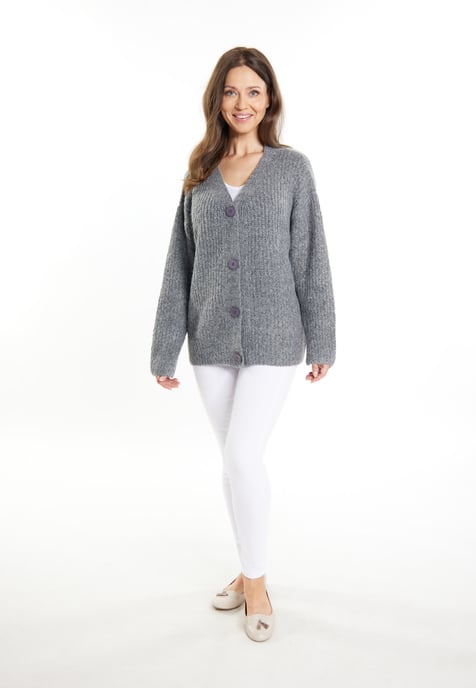 usha Strickcardigan Damen grau melange - Image 2