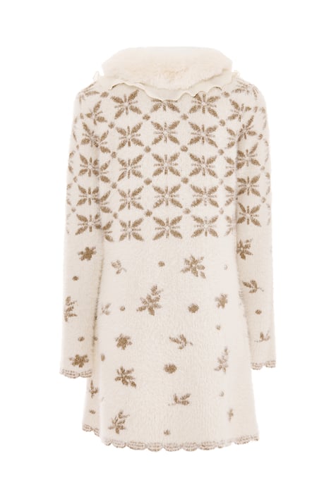 Faina Strickjacke Damen Wollweiss Gold - Image 2