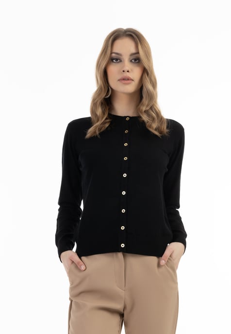 Faina Strickjacke Damen schwarz - Image 3