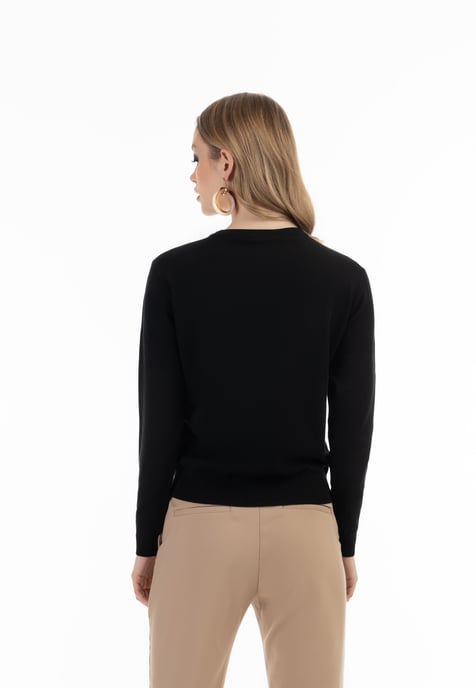 Faina Strickjacke Damen schwarz - Image 4