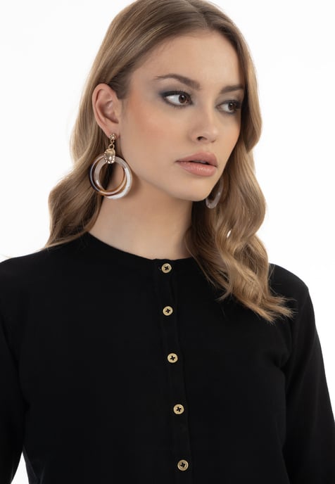 Faina Strickjacke Damen schwarz - Image 5