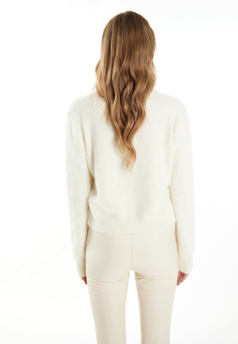 Faina Strickjacke Damen Wollweiß - Image 4