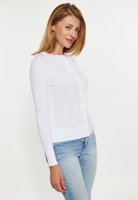 usha Strickjacke Damen weiss - Image 3