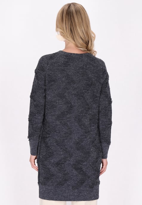 usha Strickjacke Damen Meeresmelange - Image 4