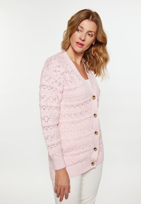 usha Strickjacke Damen hellrosa - Image 3