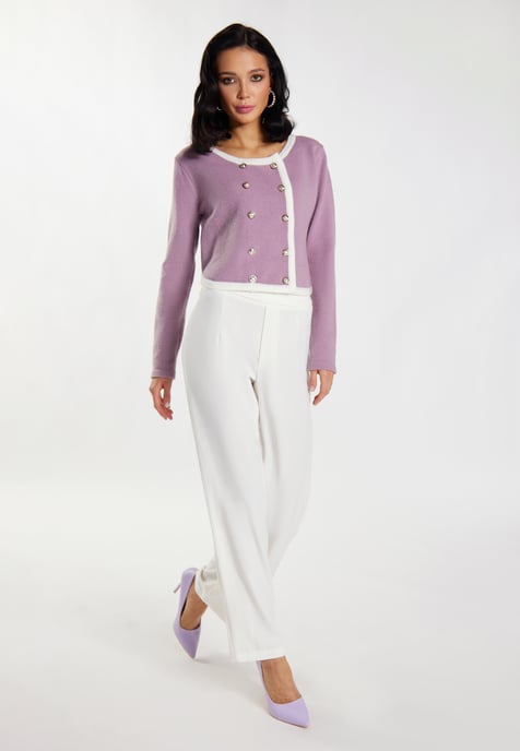 Faina Strickjacke Damen Mauve - Image 2