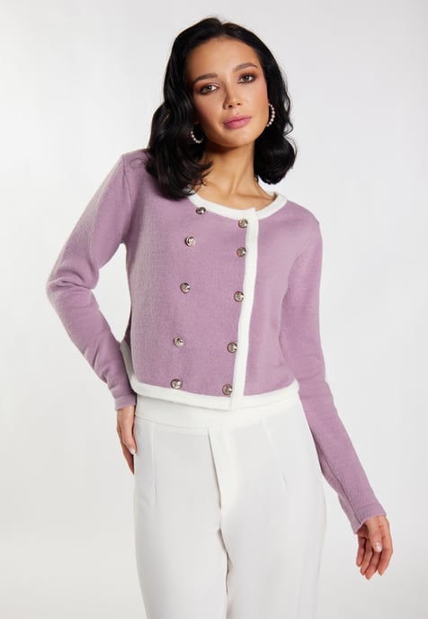 Faina Strickjacke Damen Mauve - Image 3