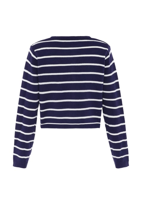 usha Strickjacke Damen MARINE WEISS STREIFEN - Image 2