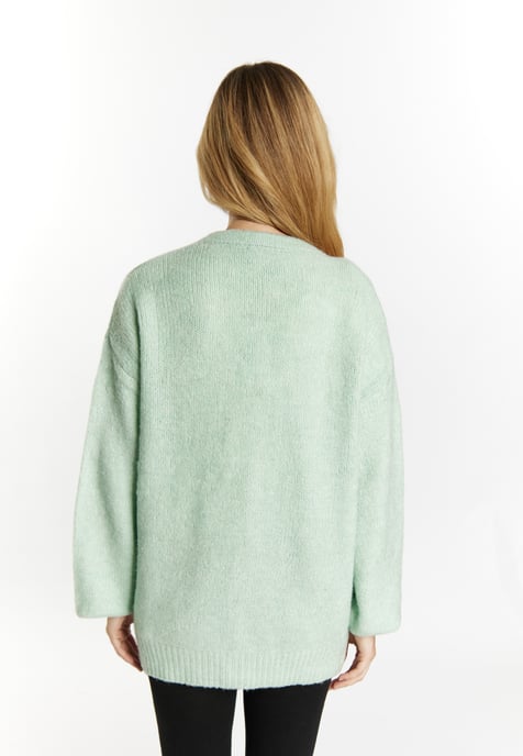 usha Strickcardigan Damen Mintgrün Melange - Image 4