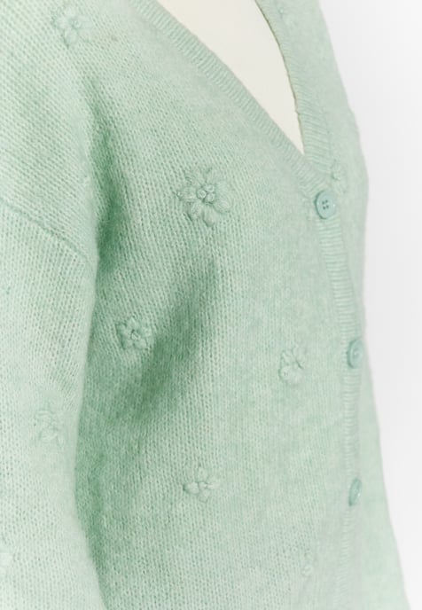 usha Strickcardigan Damen Mintgrün Melange - Image 5