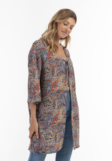 usha Kimono Damen Marine Mehrfarbig - Image 3