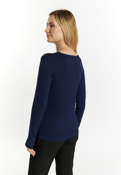 usha Strickpullover Damen Marine - Image 4