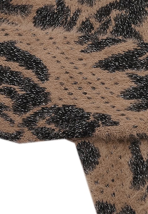 Faina Strickjacke Damen Dunkelrosa Schwarz - Image 3