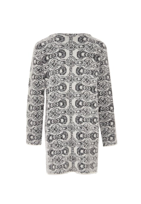 Faina Strickjacke Damen wollweiß schwarz - Image 2