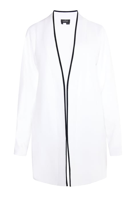 usha Strickcardigan Damen weiss schwarz - Image 1
