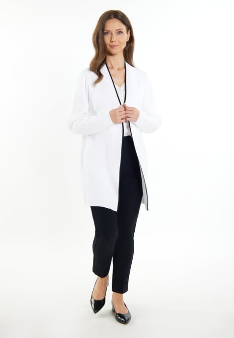 usha Strickcardigan Damen weiss schwarz - Image 2