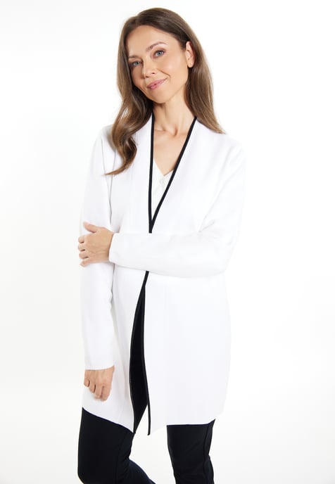 usha Strickcardigan Damen weiss schwarz - Image 3