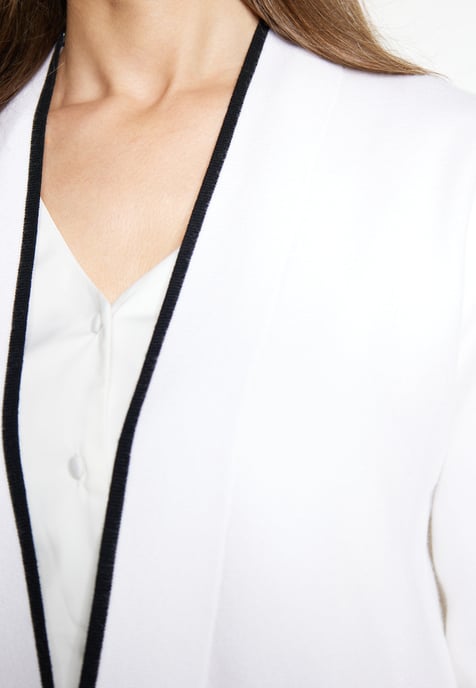 usha Strickcardigan Damen weiss schwarz - Image 5