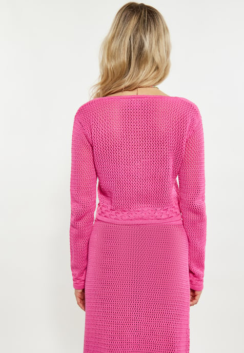 IZIA Strickjacke Damen Rosa - Image 5