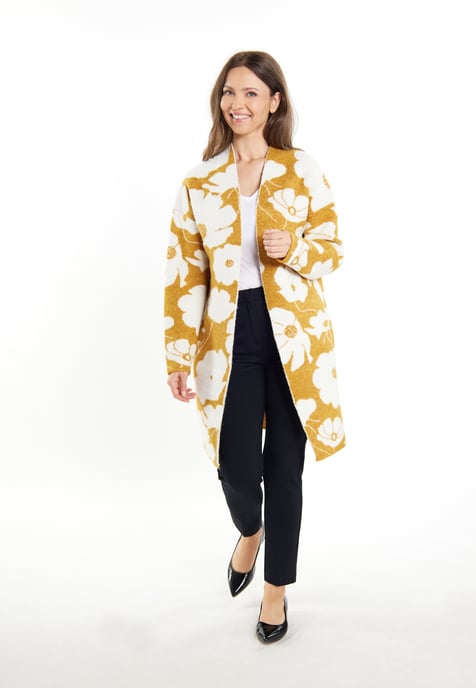 usha Strickcardigan Damen Curry Weiss - Image 2