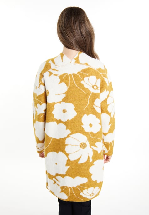 usha Strickcardigan Damen Curry Weiss - Image 4