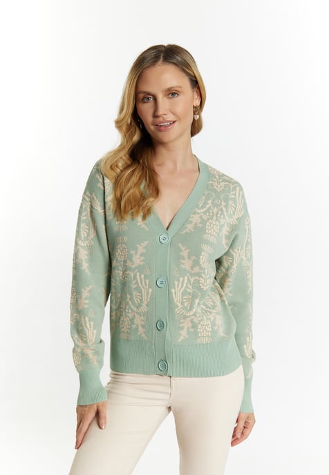 usha Strickcardigan Damen Mint Creme - Image 3