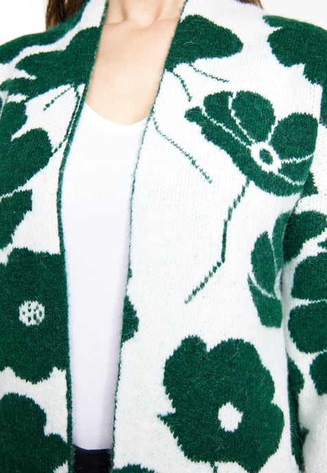 usha Strickcardigan Damen Weiß Grün - Image 5