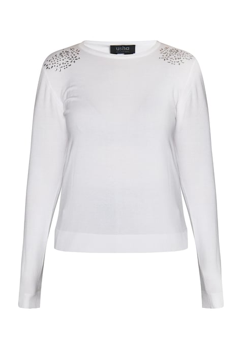 usha Strickpullover Damen weiss - Image 1
