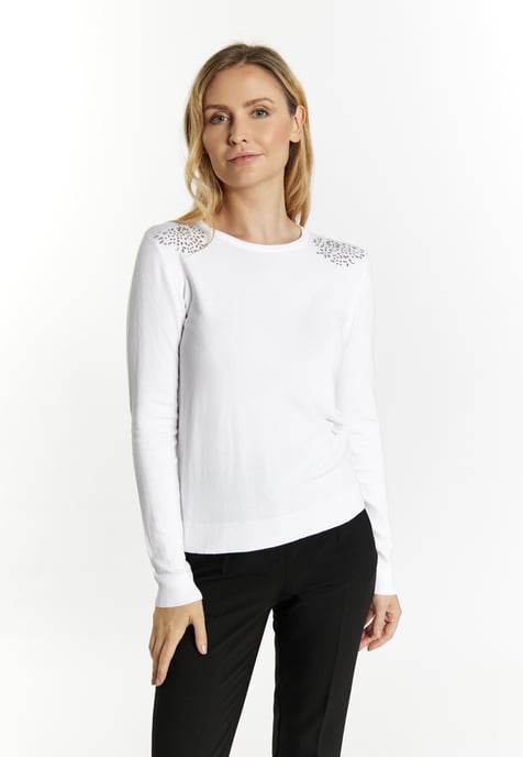 usha Strickpullover Damen weiss - Image 3