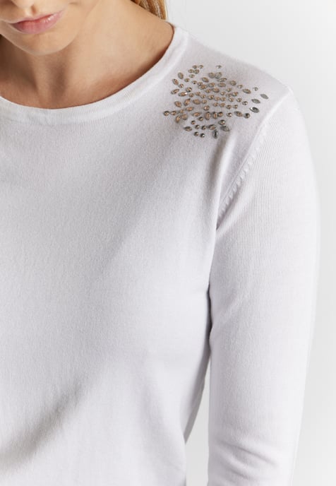 usha Strickpullover Damen weiss - Image 5