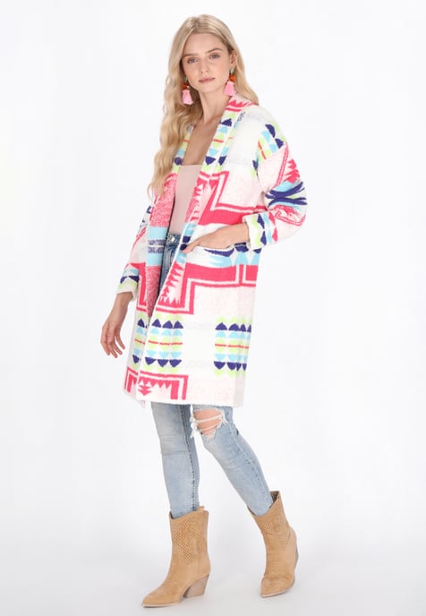 IZIA Strickjacke Frauen cremeweiß mehrfarbig - Image 2