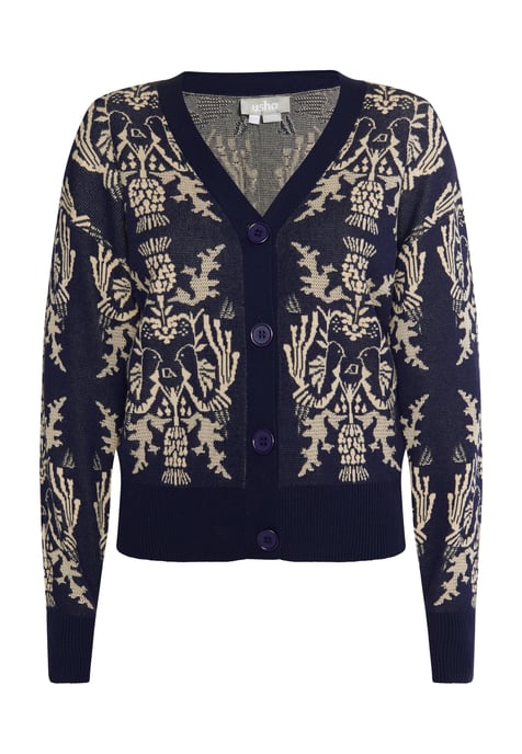 usha Strickcardigan Damen Marine Creme - Image 1
