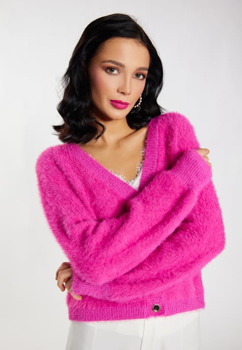 Faina Strickjacke Damen Rosa - Image 5