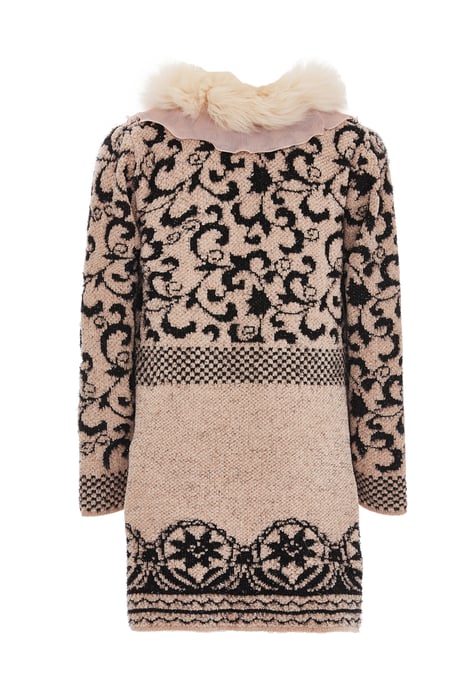 Faina Strickjacke Damen rosa schwarz - Image 2