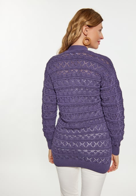 usha Strickjacke Damen lila - Image 5