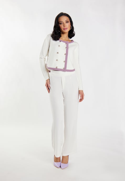 Faina Strickjacke Damen weiss - Image 2