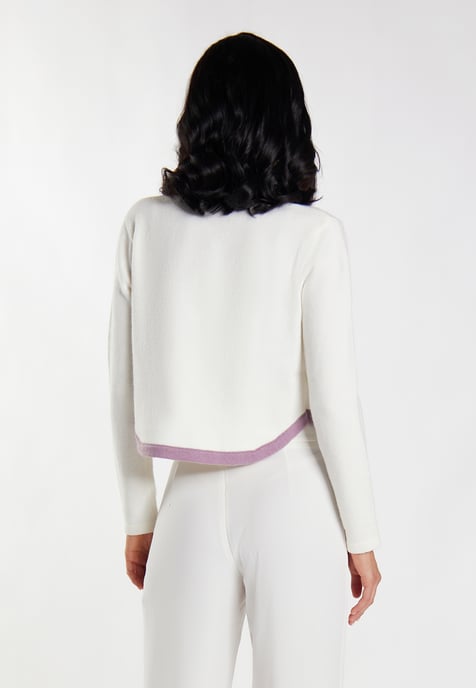 Faina Strickjacke Damen weiss - Image 4