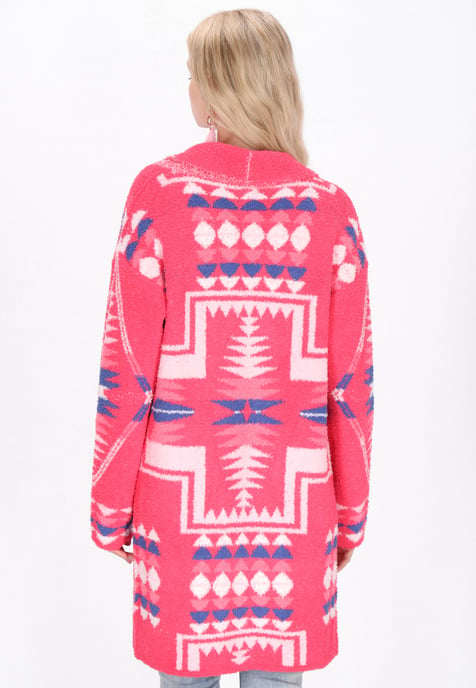 IZIA Strickjacke Frauen fuchsia mehrfarbig - Image 4
