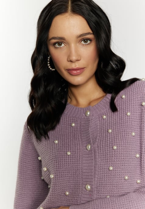 Faina Strickjacke Damen Mauve - Image 5