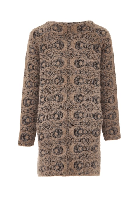 Faina Strickjacke Damen Dunkelrosa Schwarz - Image 2