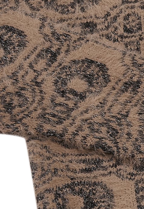 Faina Strickjacke Damen Dunkelrosa Schwarz - Image 3