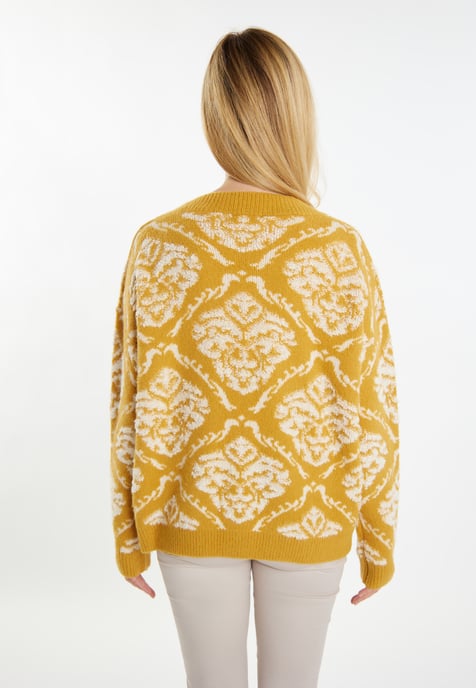 usha Strickcardigan Damen Curry Mehrfarbig - Image 4
