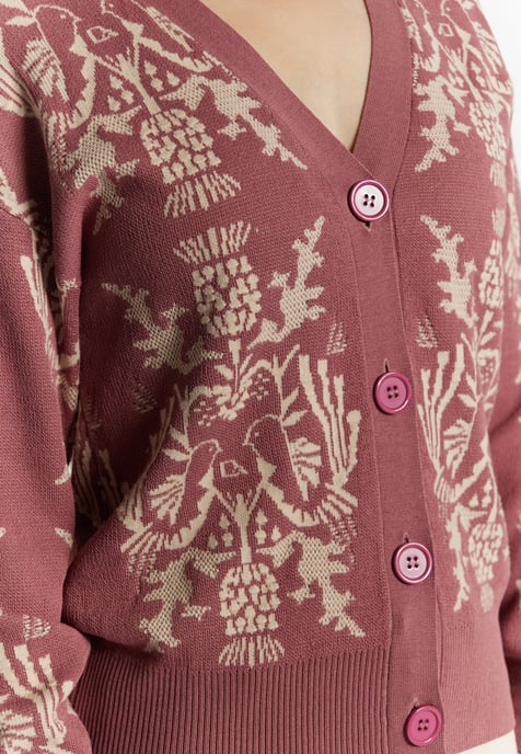 usha Strickcardigan Damen Altrosa Creme - Image 5