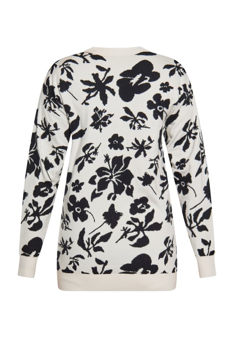 usha Strickjacke Damen wollweiß schwarz - Image 4