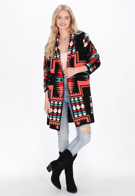 IZIA Strickjacke Frauen schwarz mehrfarbig - Image 2