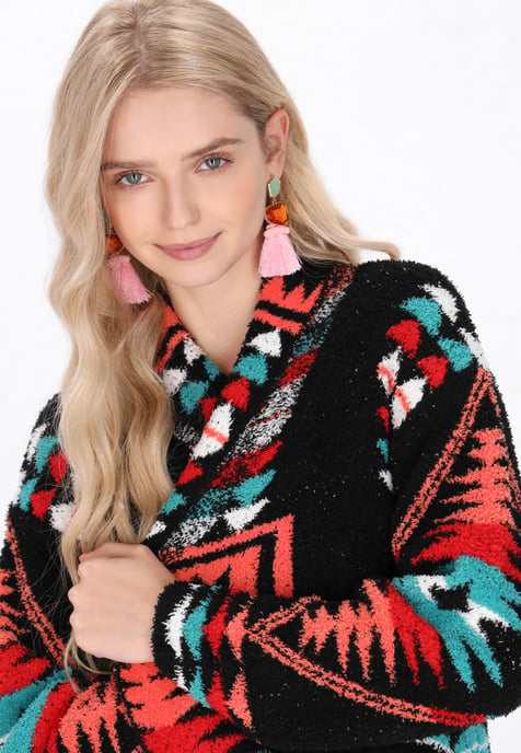 IZIA Strickjacke Frauen schwarz mehrfarbig - Image 5