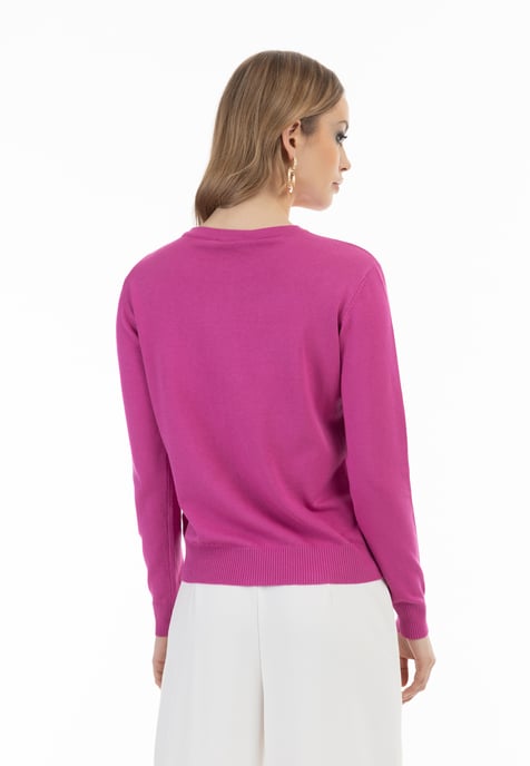Faina Strickjacke Damen Rosa - Image 4