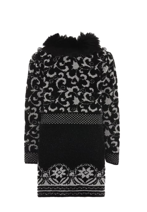 Faina Strickjacke Damen schwarz-wollweiß - Image 2